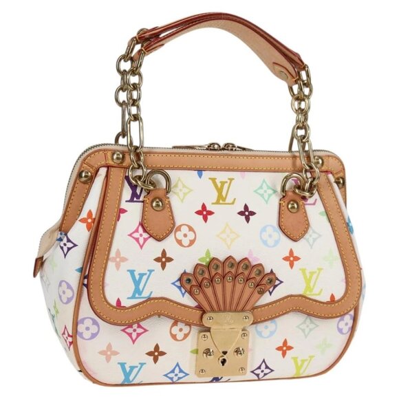 LOUIS VUITTON Monogram Multicolor Gracie MM Bag White M92590 LV Auth 121499SV - Picture 1 of 16